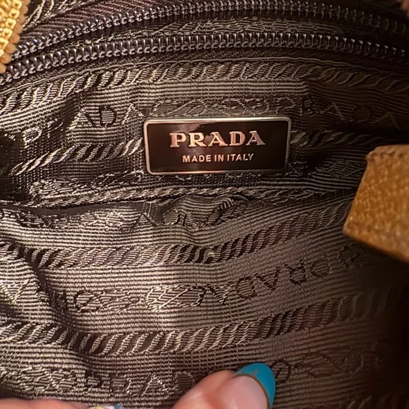 Prada Brown and Tan Woven Tote - Picture 5 of 6